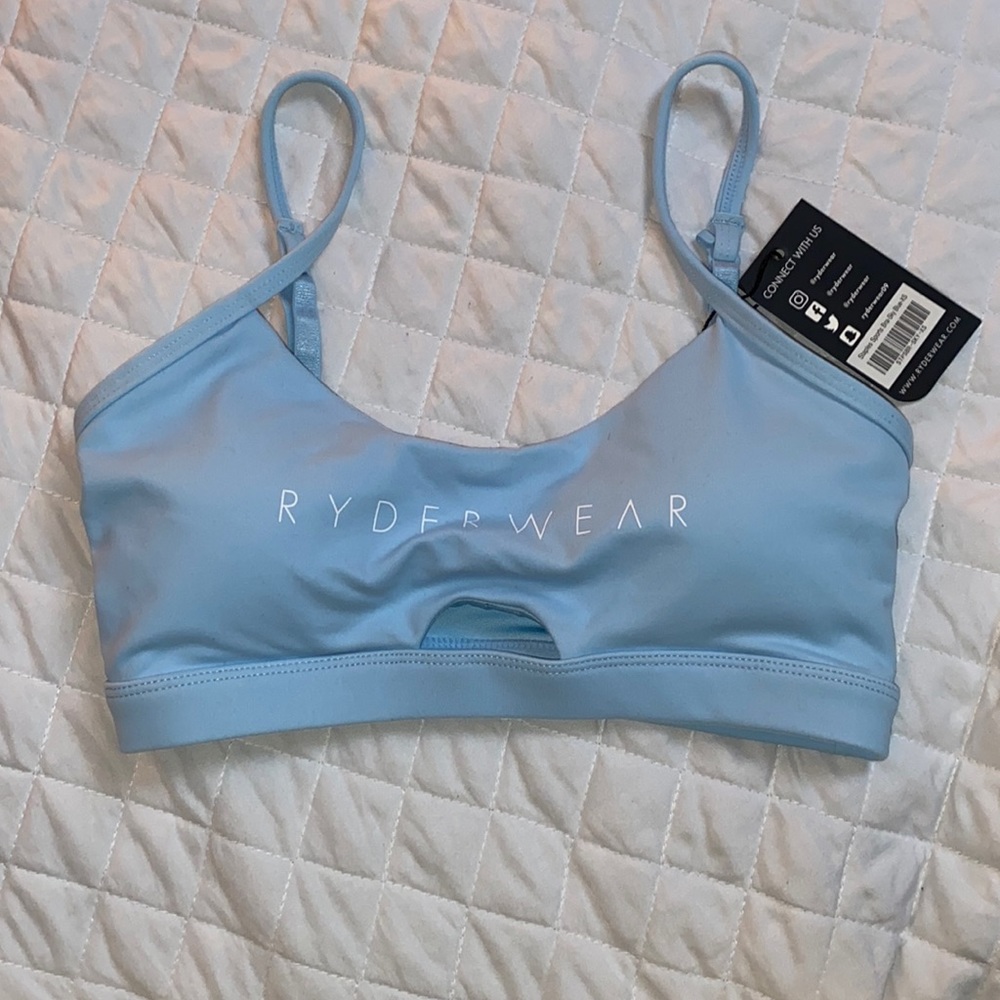 Ryderwear staples sports bra, sky blue